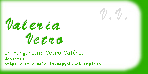 valeria vetro business card