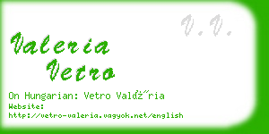 valeria vetro business card